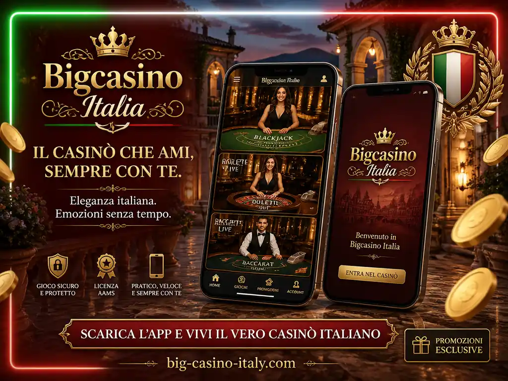 Bigcasino Italia app blackjack roulette baccarat live dealer